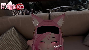 I get gagged and blindfolded while you cum all over my catgirl body