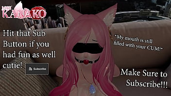 I get gagged and blindfolded while you cum all over my catgirl body