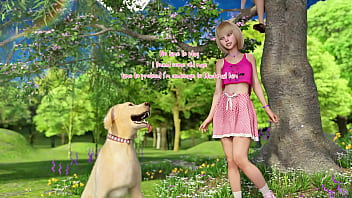 Chloe18 peeks at emily and pierce at the park after been chased by a crazy dog