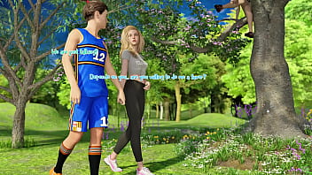 Chloe18 peeks at emily and pierce at the park after been chased by a crazy dog