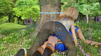 Chloe18 peeks at emily and pierce at the park after been chased by a crazy dog