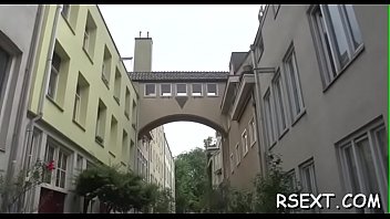 Large titted floozy takes the bone