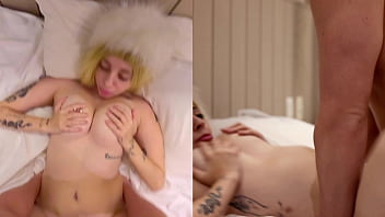 Snow bunny ignites a passionate winter fire