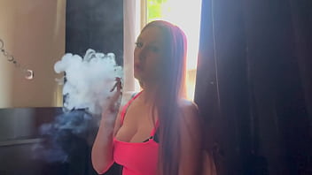 European milf artemisia love sexy smoker by the windowsill