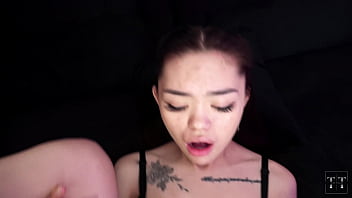 I got a tattooed asian girl on my huge cock