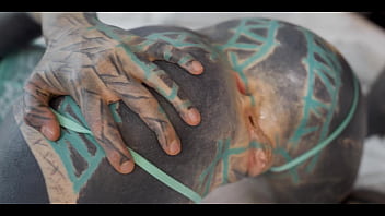 Tattooed teen balls deep fucking