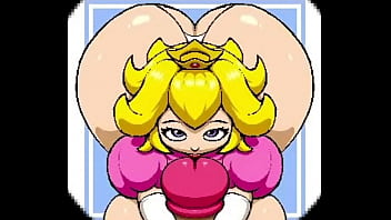 Princess peach kissing a big stick