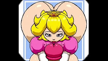 Princess peach kissing a big stick