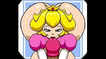 Princess peach kissing a big stick