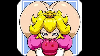 Princess peach kissing a big stick