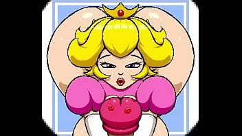 Princess peach kissing a big stick