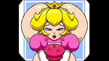 Princess peach kissing a big stick