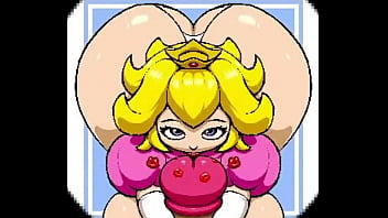 Princess peach kissing a big stick