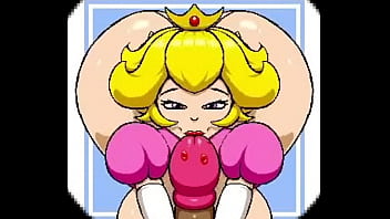Princess peach kissing a big stick
