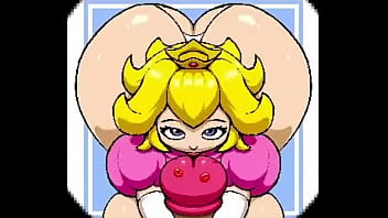 Princess peach kissing a big stick