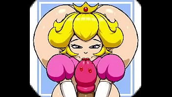Princess peach kissing a big stick