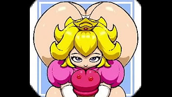 Princess peach kissing a big stick