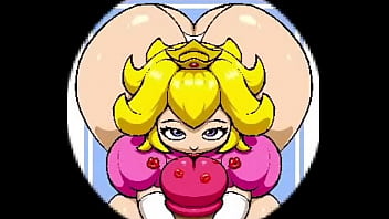 Princess peach kissing a big stick