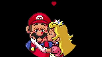 Princess peach kissing a big stick