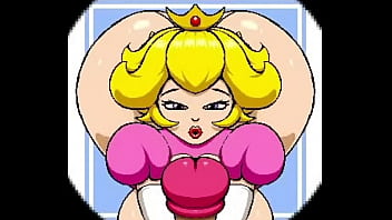 Princess peach kissing a big stick