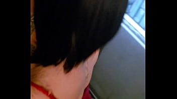 Model in lace celebrates valentine's in chicago