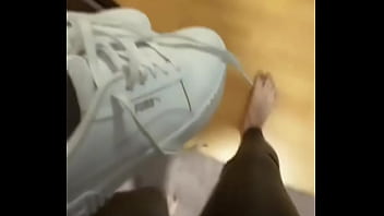 Happy st nicholas #leatherleggings #pedsocks #whiteandgreysock #feetfetish #teen