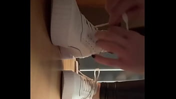 Happy st nicholas #leatherleggings #pedsocks #whiteandgreysock #feetfetish #teen