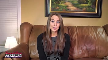 Busty mature redhead autum squirts on the couch and sucks a big cock