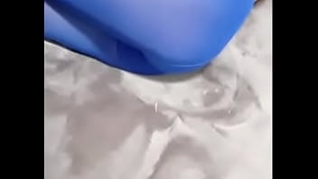 Sexy pantyhose and blue high heels