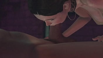 Asian evelyn deepthroats and rides hard dick second life