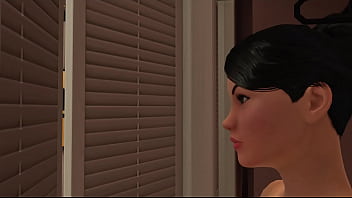 Hidden in closet watching two lesbians makeout each other