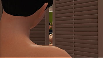 Hidden in closet watching two lesbians makeout each other