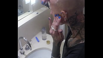 Watch me vilja take control of my transformation shaving my head and pussy smooth to be a perfect hairless fucktoy