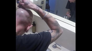 Watch me vilja take control of my transformation shaving my head and pussy smooth to be a perfect hairless fucktoy
