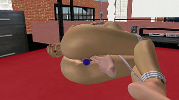 3d animation porn video of a beautiful big breasted girl get fingered her pussy and anal plug play