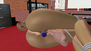 3d animation porn video of a beautiful big breasted girl get fingered her pussy and anal plug play