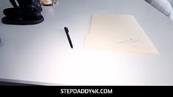 Stepfather fucks stepdaughter while stepmom takes shower