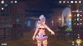 Hexi wang or 王何惜 genshin impact modder does lewds porno mods kinda this one is of noelle in an lewd maid outfit