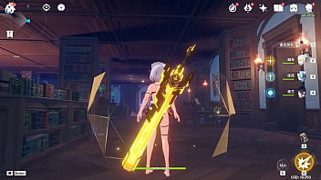 Hexi wang or 王何惜 genshin impact modder does lewds porno mods kinda this one is of noelle in an lewd maid outfit