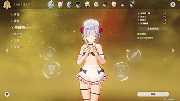 Hexi wang or 王何惜 genshin impact modder does lewds porno mods kinda this one is of noelle in an lewd maid outfit
