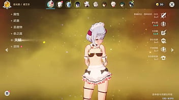 Hexi wang or 王何惜 genshin impact modder does lewds porno mods kinda this one is of noelle in an lewd maid outfit