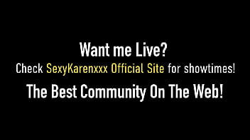 Hot milf karen fisher rubs and dildo fucks her slit on the couch