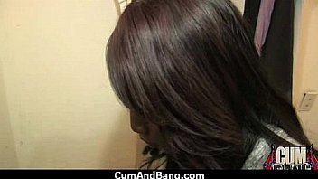 Nasty black girl grouped and facialed 23