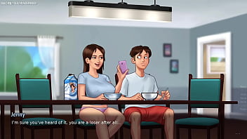 Summertime saga by darkcookie stepsis jenny gets naked in front of him and she plays with her huge ass & boobs