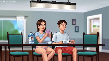 Summertime saga by darkcookie stepsis jenny gets naked in front of him and she plays with her huge ass & boobs