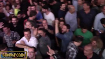 Hot blonde public blowjob and fuck on stairs