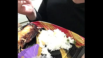 A lunch box of grilled salmon and simmered vegetables it was delicious lunch