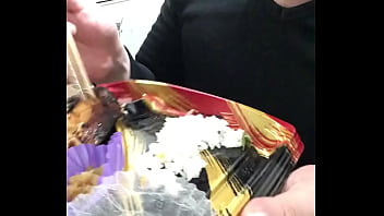 A lunch box of grilled salmon and simmered vegetables it was delicious lunch