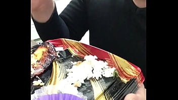 A lunch box of grilled salmon and simmered vegetables it was delicious lunch