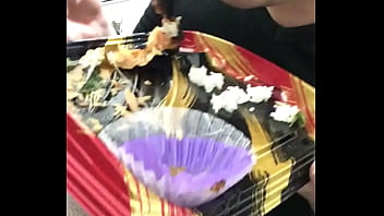 A lunch box of grilled salmon and simmered vegetables it was delicious lunch